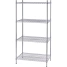 Regał chromowany, 4 półki, składany, 908x610x1800 mm