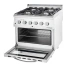 Kuchnia gazowa z piekarnikiem elektrycznym, 4-palnikowa, P 24+7 kW, U G30