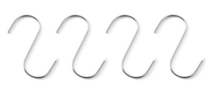 Haki rzeźnicze - zestaw 4 szt. 150x6 (na pręty ma.fi. 45 mm) | Hendi 513569