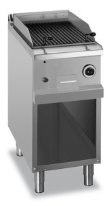  Grill z lawą wulkaniczną stołowy i na podstawie z trzech stron zamkniętej - gazowy, linia 700