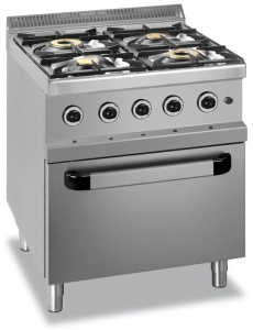 Kuchnia gazowa z piekarnikiem gazowym linia 700 4-palnikowa (palniki: 2x3kW + 2x6kW)