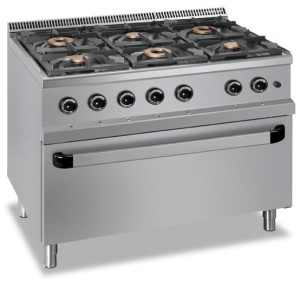 KUCHNIA GAZOWA 6-PALNIKOWA Z PIEKARNIKIEM GAZOWYM TYPU MAXI Hendi G6SF77M