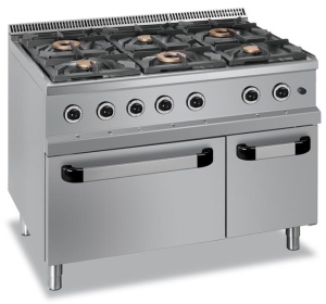 KUCHNIA GAZOWA 6-PALNIKOWA Z PIEKARNIKIEM GAZOWYM- TYPU MAXI Hendi G6SFA77