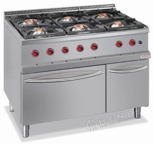 Kuchnia z piekarnikiem elektrycznym linia 700 6-palnikowa Hendi HPG6SFEA77