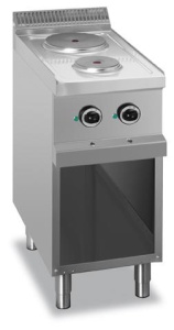  Kuchnia elektryczna na podstawie z trzech stron zamkniętej linia 700 2 płytowa