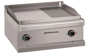 Płyta grillowa stołowa - elektryczna, 1/2 gładka +1/2 ryflowana, linia 700