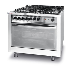 Kuchnia gazowa 5-palnikowa Profi Line z konwekcyjnym piekarnikiem elektrycznym i z grillem