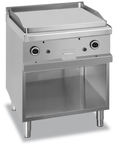 Płyta grillowa, gazowa na podstawie z trzech stron zamkniętej - gładka Hendi MG7GFTA777L