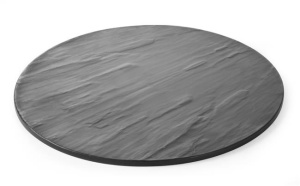 Płyta do serwowania z melaminy - imitacja łupka śr. 330 mm | Hendi 561409