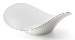 Miska w kształcie fali z melaminy 355x355x(h)123, biała | Hendi 561461