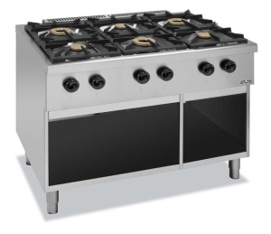 Kuchnia gazowa na podstawie z trzech stron zamkniętej C6SA77G Hendi C6SA77G