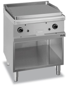 Płyta grillowa na podstawie z trzech stron zamknietej - gazowa, ryflowana , linia 700 Hendi MG7GFTA777R