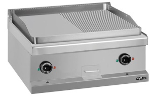 Płyta grillowa stołowa, elektryczna, 1/2 gładka, 1/2 ryflowana, chromowana linia 700 Hendi MG7EFT777LRC