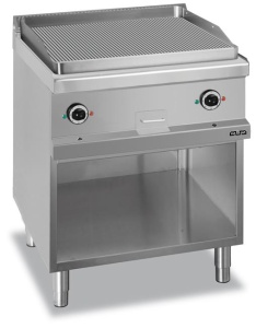 Płyta grillowa na podstawie z trzech stron zamknietej - elektryczna, ryflowana linia 700 Hendi MG7EFTA777R