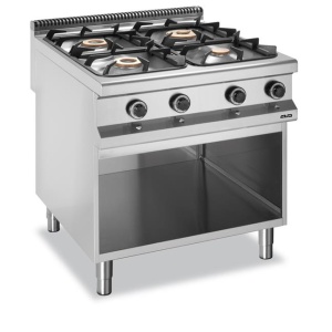 Kuchnia gazowa na podstawie z trzech stron zamkniętej linia 900 4-palnikowa Hendi G4S8