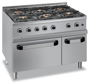 Kuchnia gazowa z piekarnikiem gazowym - 34,5 kW