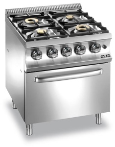 Kuchnia gazowa 4-palnikowa z piekarnikiem gazowym GN 2/1