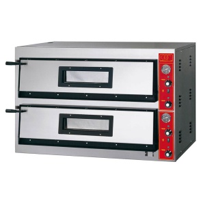 Piec do pizzy 2-komorowy 2x6 pizz 300 mm GCF E-Line szeroki