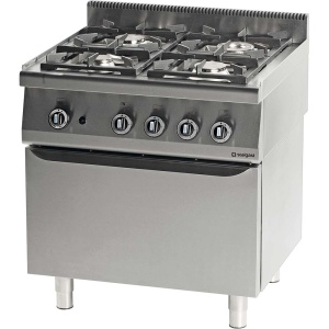 Kuchnia gazowa 4 palnikowa wym. 800x700x850 z piekarnikiem gazowym 24+5 kW- G30/31 (propan-butan)