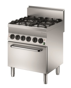 Kuchnia gazowa z piekarnikiem elektrycznym Bartscher