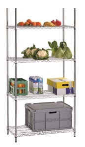 Regał magazynowy chromowany 910 x 460 x 1845 mm