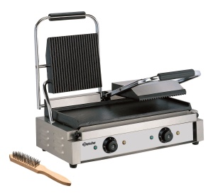 Grill kontaktowy Bartscher - górna płyta ryflowana