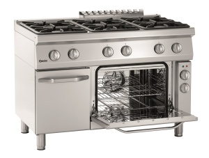 Kuchnia gazowa z piekarnikiem i szafką Bartscher