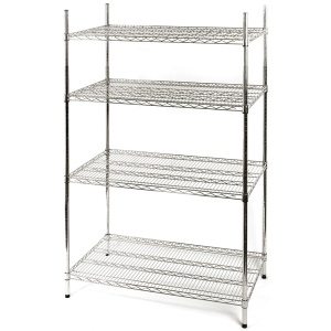 Regał magazynowy chromowany 4 półki 910x610x1800mm