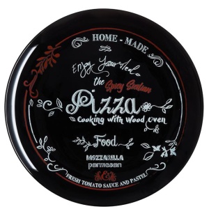 Talerz do pizzy czarny Friend’s Time [1szt.] | Hendi N2176