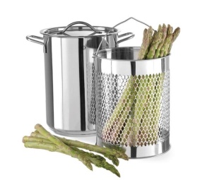 Garnek do szparagów KITCHEN LINE z koszem | Hendi 607008
