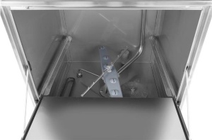 Zmywarka do naczyń 50x50 - sterowanie elektromechaniczne - 400 V Z dozownikiem detergentu i pompą spustową | Hendi 233054