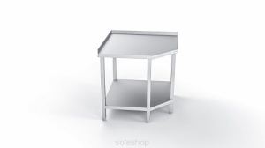 Stół nierdzewny narożny