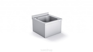 Zlew wiszący nierdzewny - 500 x 600 mm