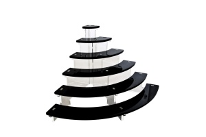 Ekspozytor 1/4 koła czarny