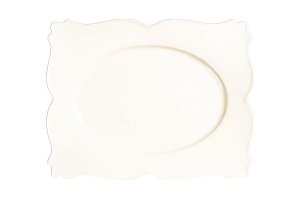 Talerz płaski prostokątny King 42 x 32,5 cm WHITE GOLD - RAK PORCELAIN