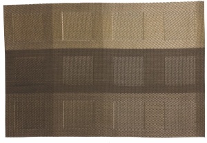 Placemat 45x30 cm pvc/pet sand/dove grey squares