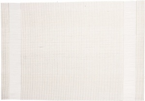 Placemat 45x30 cm pvc/pet white with 2 side-stripe