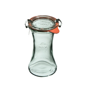 Słoik GLAS 200 ml z pokrywą, uszczelką i 2 zapinkami - op. 6 szt - WECK