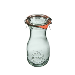Butelka SAFTFLASCHE 290 ml z pokrywą, uszczelką i 2 zapinkami - op. 6 szt - WECK