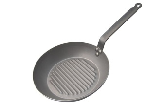Patelnia okrągła grillowa 30 cm CARBONE PLUS - DE BUYER
