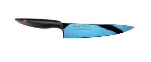 Nóż szefa kuchni kuty Titanium dł. 20 cm niebieski