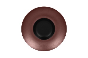 Talerz głęboki gourmet brązowy 26 cm METALFUSION - RAK PORCELAIN