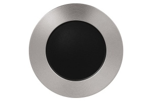 Talerz płaski tłoczony srebrny 33 cm METALFUSION - RAK PORCELAIN