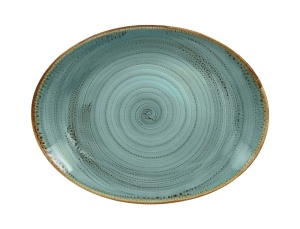 Talerz owalny 36x27 cm morski TWIRL ? RAK PORCELAIN