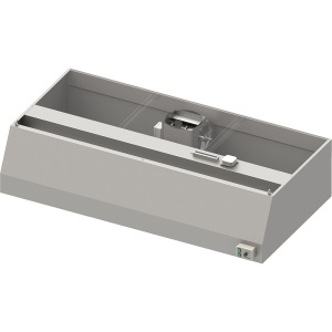 Okap przyścienny trapezowy ECONOMIC z łap. B,went. E1 i ośw. 2600x900x450 mm (1 segment)