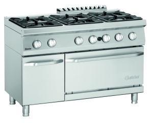 Kuchnia gazowa 6-palnikowa z piekarnikiem gazowym i szafką