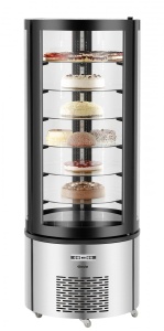 Witryna cukiernicza obrotowa przeszklona 400L | Bartscher