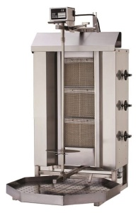 Gyros opiekacz gazowy do kebaba 3 palniki wsad na 40 kg