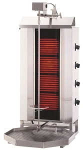 Gyros opiekacz elektryczny do kebaba 4 palniki wsad 60kg