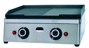 Płyta grillowa gazowa ryflowano/gładka 6,4kW